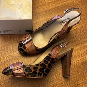 Michael Kors Slingback Heeled Shoes in Cheetah